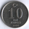 10 новых курушей. 2006 год, Турция.