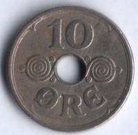 Монета 10 эре. 1941 год, Дания. N;GJ.