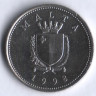 Монета 10 центов. 1998 год, Мальта.