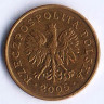 Монета 2 гроша. 2005 год, Польша.