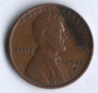 1 цент. 1942(D) год, США.