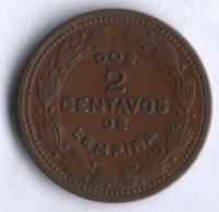Монета 2 сентаво. 1954 год, Гондурас.