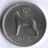Монета 6 пенсов. 1968 год, Ирландия.