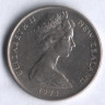 Монета 5 центов. 1971 год, Новая Зеландия.