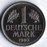Монета 1 марка. 1980 год (G), ФРГ.