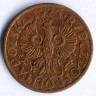 Монета 5 грошей. 1923 год, Польша.