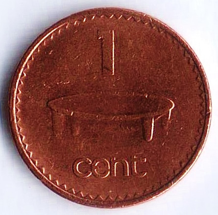 Монета 1 цент. 1999 год, Фиджи.