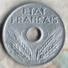 Монета 10 сантимов. 1944 год, Франция.