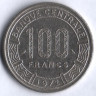 Монета 100 франков. 1972 год, Центрально-Африканская Республика.