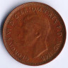 Монета 1/2 пенни. 1946(p) год, Австралия.