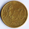 Монета 50 центов. 1999(M) год, Финляндия.