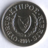 Монета 2 цента. 2004 год, Кипр.