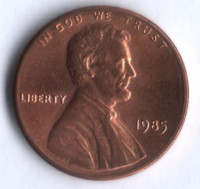 1 цент. 1985 год, США.