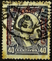 Почтовая марка (40 c.). "Мануэль Ренгифо". 1928 год, Чили.