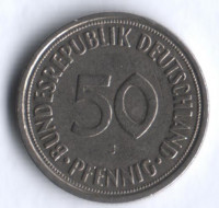 50 пфеннигов. 1950 год (J), ФРГ.