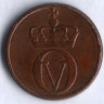 Монета 1 эре. 1962 год, Норвегия.