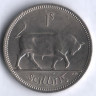 Монета 1 шиллинг. 1968 год, Ирландия.