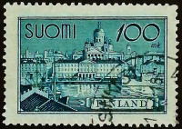 Почтовая марка. "Гавань Хельсинки". 1942 год, Финляндия.