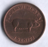 Монета 1 сенити. 1975 год, Тонга.
