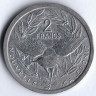 Монета 2 франка. 2007 год, Новая Каледония.
