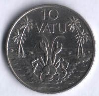 Монета 10 вату. 1983 год, Вануату.