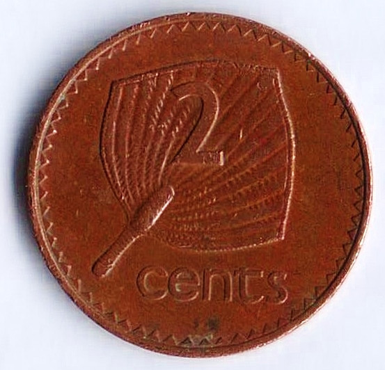 Монета 2 цента. 1985 год, Фиджи.