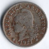 Монета 5 сентаво. 1921 год, Аргентина.
