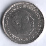 Монета 5 песет. 1957(68) год, Испания.