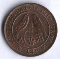 1/4 пенни (фартинг). 1943 год, Южная Африка.