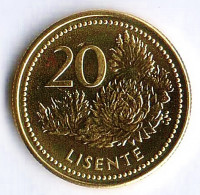 Монета 20 лисенте. 2018 год, Лесото.