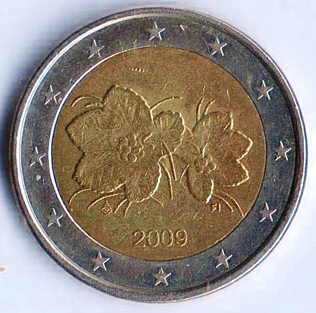 Монета 2 евро. 2009(Fl) год, Финляндия.