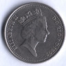 Монета 10 пенсов. 1992 год, Великобритания.