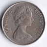 Монета 5 центов. 1975 год, Бермудские острова.