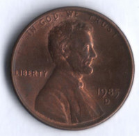 1 цент. 1985(D) год, США.