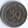 50 пфеннигов. 1990 год (D), ФРГ.