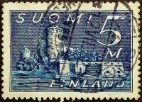 Почтовая марка. "Крепость Олавинлинна". 1930 год, Финляндия.