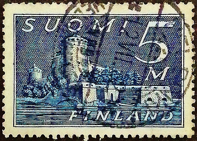Почтовая марка. "Крепость Олавинлинна". 1930 год, Финляндия.