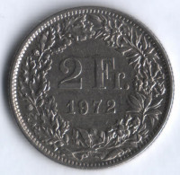 2 франка. 1972 год, Швейцария.