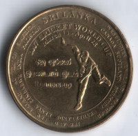 Монета 5 рупий. 2007 год, Шри-Ланка. Чемпионат Мира по крикету.