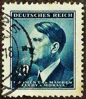 Почтовая марка (40 h.). "Адольф Гитлер". 1942 год, Богемия и Моравия.