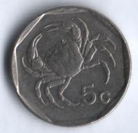Монета 5 центов. 1998 год, Мальта.