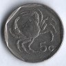 Монета 5 центов. 1998 год, Мальта.