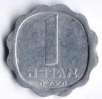 Монета 1 агора. 1975 год, Израиль.