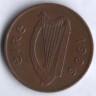 Монета 2 пенса. 1986 год, Ирландия.