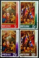 Набор почтовых марок (4 шт.). "Рождество". 1968 год, Монтсеррат.