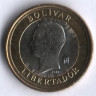 Монета 1 боливар. 2007 год, Венесуэла.