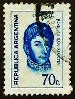 Почтовая марка. "Хосе Франсиско де Сан Мартин (1778-1850)". 1973 год, Аргентина.
