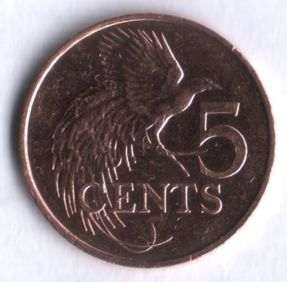 5 центов. 2006 год, Тринидад и Тобаго.