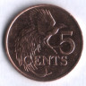 5 центов. 2006 год, Тринидад и Тобаго.