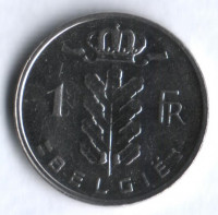 Монета 1 франк. 1988 год, Бельгия (Belgie).
